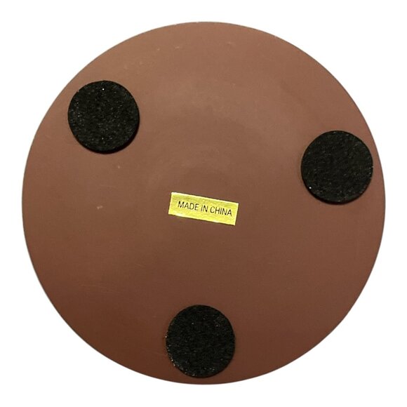 Vintage Spun Glass Christmas Tree Figurine – 24K Gold-Plated Accents – Mirrored - Picture 4 of 7